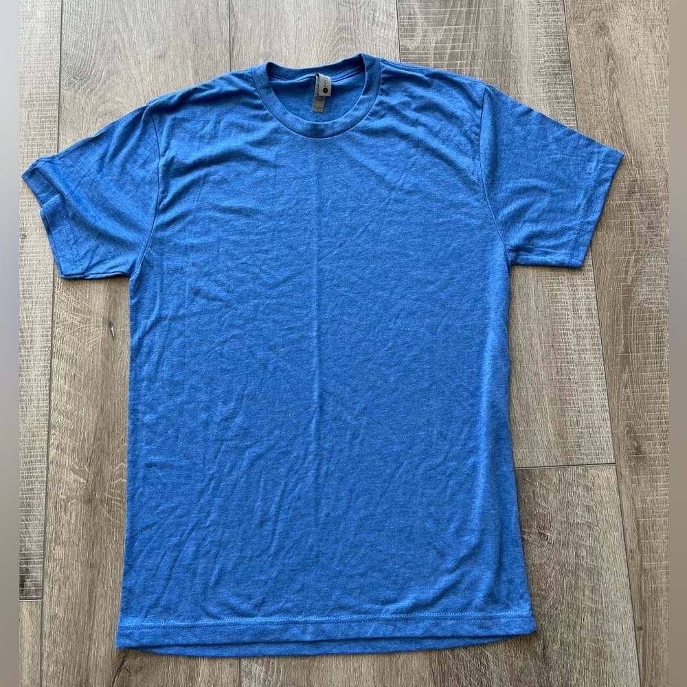 Next Level Apparel Blank Short Sleeve Shirt in Blue Size Medium
